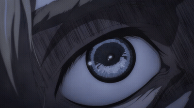 A Close Up Of A Person 'S Eye With A Blue Iris GIF