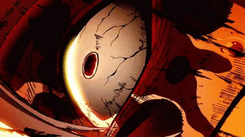 A Close Up Of A Person 'S Eye With A Hole In It GIF