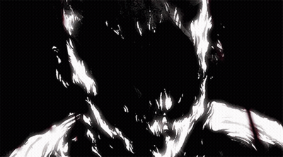 A Close Up Of A Person 'S Eye With A Mouth Open GIF