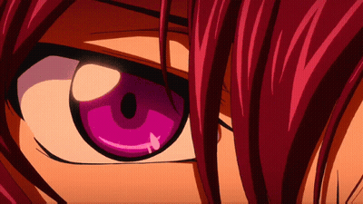 A Close Up Of A Person 'S Eye With A Purple Pupil GIF