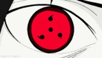 A Close Up Of A Person 'S Eye With A Red Circle In It . GIF
