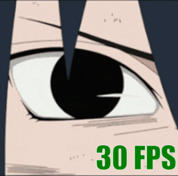 A Close Up Of A Person 'S Eye With The Words 30 Fps In Green GIF