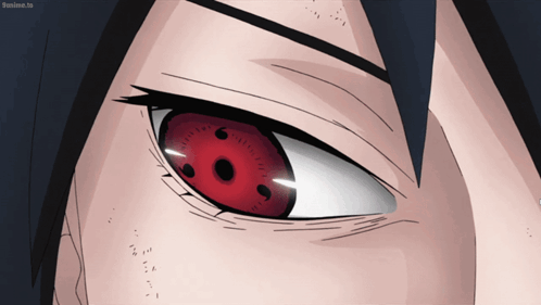 A Close Up Of A Person 'S Eye With The Words Sanime.tv On The Bottom Right GIF