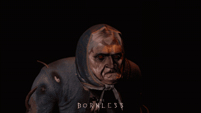 A Close Up Of A Person 'S Eye With The Words The Bornless Written Below It GIF