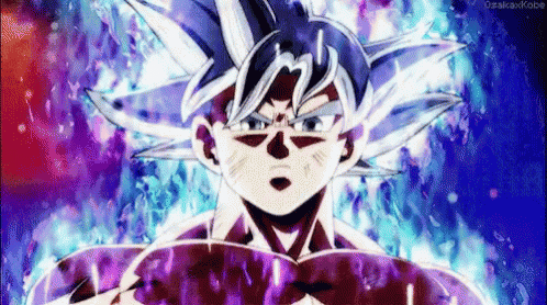 A Close Up Of A Person 'S Face In A Cartoon With A Purple Background . GIF