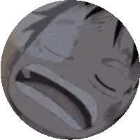 A Close Up Of A Person 'S Face In A Circle With Their Mouth Open And Eyes Closed . Sticker