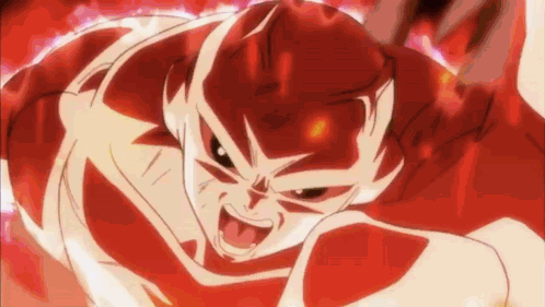 A Close Up Of A Person 'S Face In A Red And White Cartoon . GIF