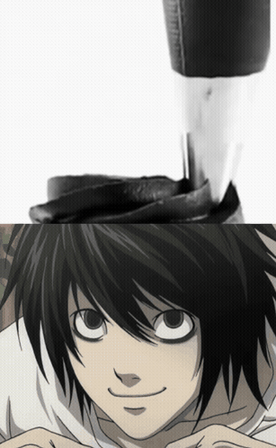 A Close Up Of A Person 'S Face Next To A Close Up Of A Bottle GIF