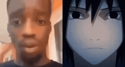A Close Up Of A Person 'S Face Next To A Close Up Of A Person 'S Face GIF