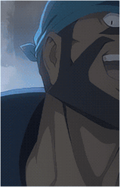 A Close Up Of A Person 'S Face With A Blue Hat GIF