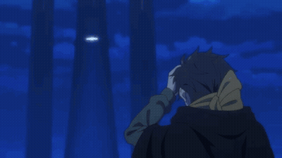 A Close Up Of A Person 'S Face With A Blue Sky In The Background GIF