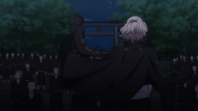 A Close Up Of A Person 'S Face With A Dark Sky In The Background GIF