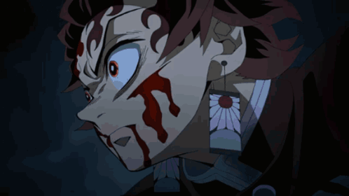 A Close Up Of A Person 'S Face With A Fireball Coming Out Of His Ear . GIF