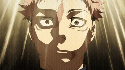 A Close Up Of A Person 'S Face With A Glowing Light Behind Him GIF