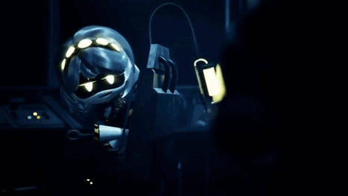 A Close Up Of A Person 'S Face With A Helmet On GIF