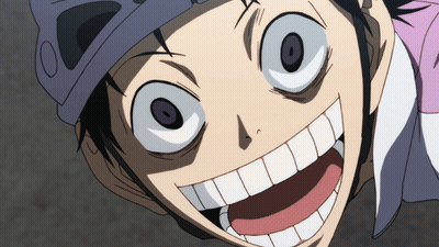 A Close Up Of A Person 'S Face With A Large Smile GIF