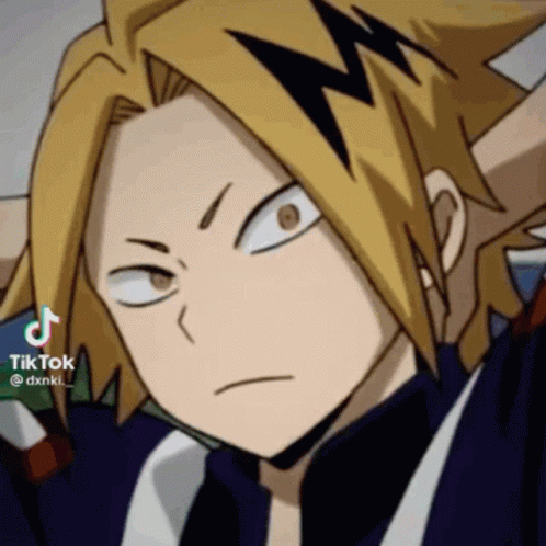 A Close Up Of A Person 'S Face With A Lightning Bolt On His Head . GIF
