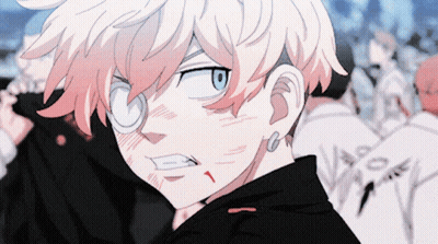 A Close Up Of A Person 'S Face With A Number 1 On It GIF