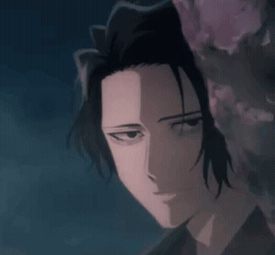 A Close Up Of A Person 'S Face With A Purple Background GIF