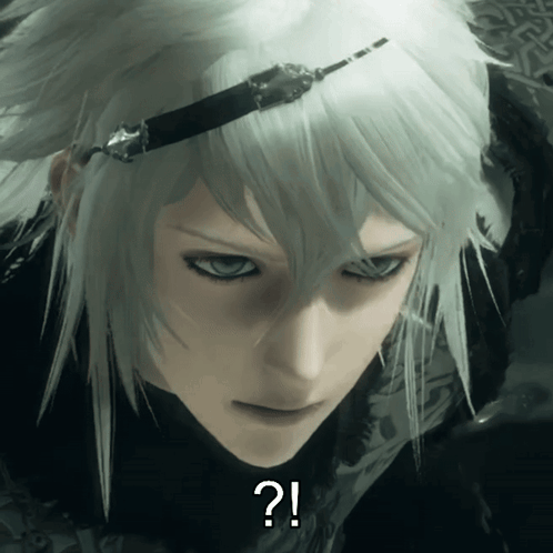 A Close Up Of A Person 'S Face With A Question Mark In The Corner GIF