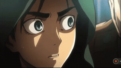 A Close Up Of A Person 'S Face With A Red Circle Around The Bottom GIF