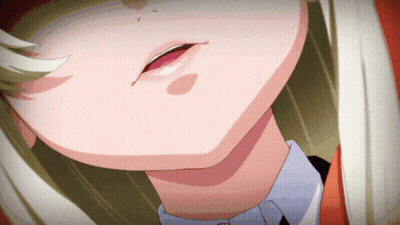 A Close Up Of A Person 'S Face With A Red Lip GIF