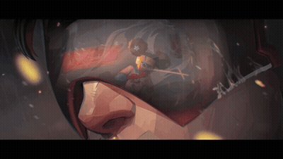 A Close Up Of A Person 'S Face With A Reflection Of A Teddy Bear In It GIF
