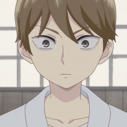 A Close Up Of A Person 'S Face With A Serious Look On Their Face GIF
