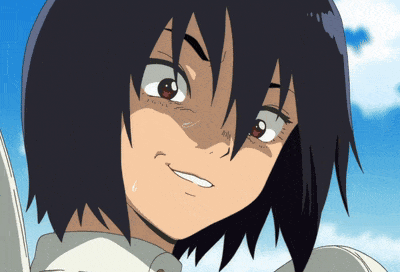 A Close Up Of A Person 'S Face With A Smile On It GIF
