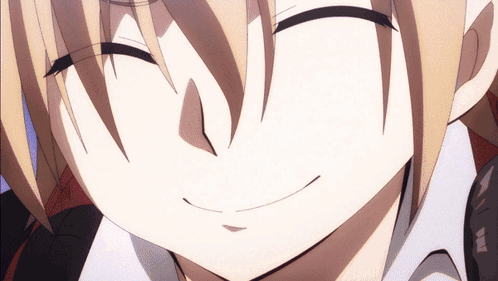 A Close Up Of A Person 'S Face With A Smile On Their Face GIF