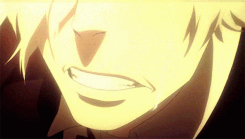 A Close Up Of A Person 'S Face With A Smile On Their Face GIF