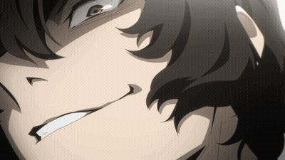 A Close Up Of A Person 'S Face With A Smirk On Their Face GIF