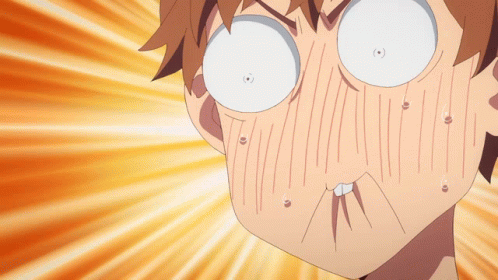 A Close Up Of A Person 'S Face With A Surprised Look On It GIF