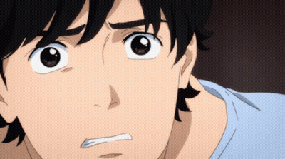 A Close Up Of A Person 'S Face With A Surprised Look On Their Face GIF