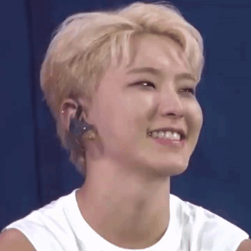 A Close Up Of A Person 'S Face With A Tear Coming Out Of His Eye . GIF