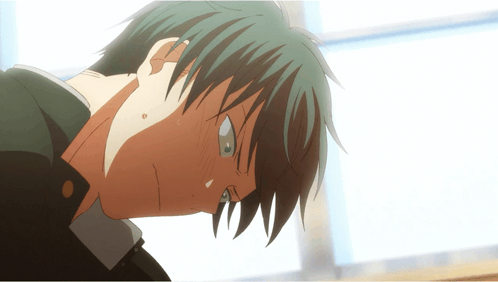 A Close Up Of A Person 'S Face With A Tear Coming Out Of His Eye GIF