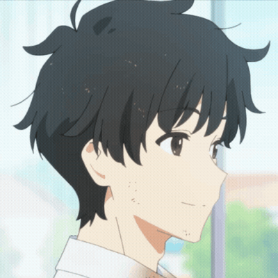 A Close Up Of A Person 'S Face With A White Shirt And Black Hair GIF
