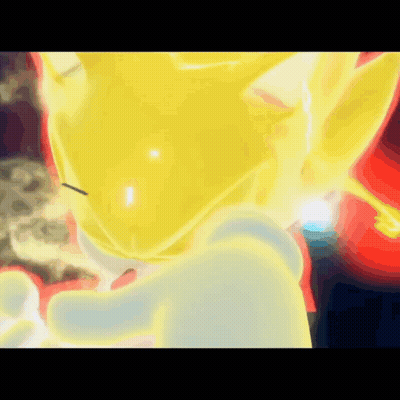 A Close Up Of A Person 'S Face With A Yellow Light Coming Out Of It 'S Mouth . GIF