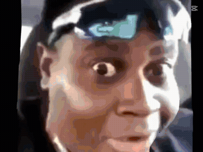 A Close Up Of A Person 'S Face With An X On The Bottom Left GIF