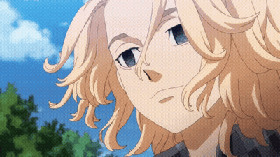 A Close Up Of A Person 'S Face With Blonde Hair And Blue Eyes GIF