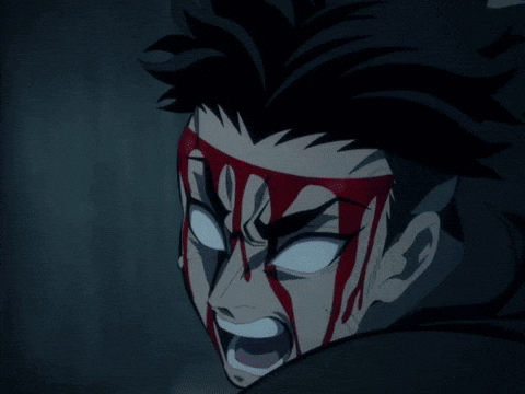 A Close Up Of A Person 'S Face With Blood On It GIF