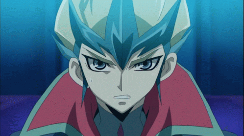 A Close Up Of A Person 'S Face With Blue Hair GIF