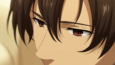 A Close Up Of A Person 'S Face With Brown Hair GIF