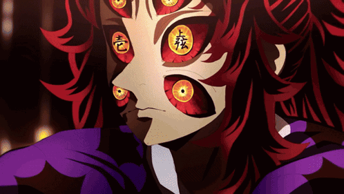 A Close Up Of A Person 'S Face With Chinese Writing On It GIF