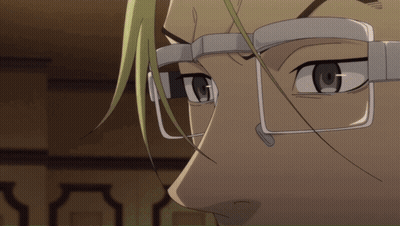 A Close Up Of A Person 'S Face With Glasses And Green Hair GIF