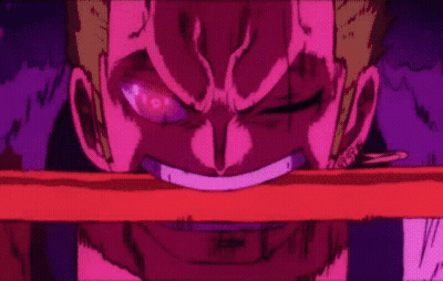 A Close Up Of A Person 'S Face With Glowing Eyes And A Sword . GIF