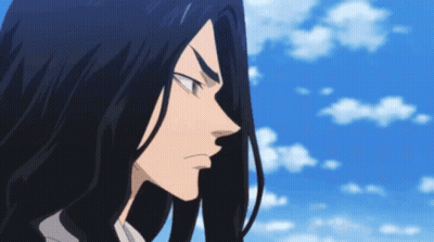 A Close Up Of A Person 'S Face With Long Black Hair GIF