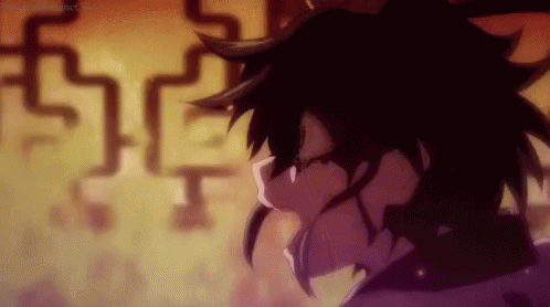 A Close Up Of A Person 'S Face With Long Hair In Front Of A Maze . GIF
