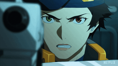 A Close Up Of A Person 'S Face With Netflix Written On The Bottom GIF