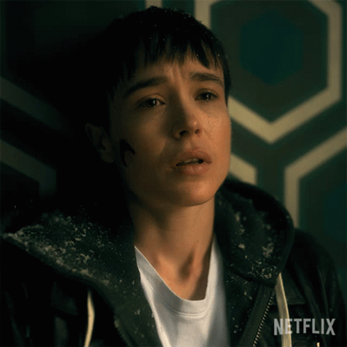 A Close Up Of A Person 'S Face With Netflix Written On The Bottom Right GIF